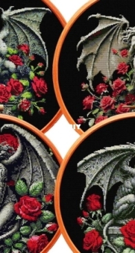 Free sampler - SET of 4 Gothic Skeleton - male front, male side, female standing, female sitting