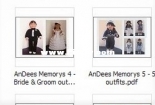 Andees Memories - Bride and Groom outfits Pattern 4 - 18 inches Doll Clothes