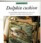 discovering needle craft needlepoint project45 dolphin cushion