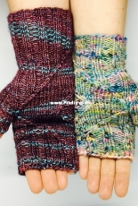 Diamonds and Purls Mitts by Penelope Reilly