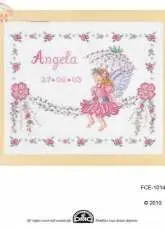 DMC FCE-1014,  XC-0910 Little Fairy Birth Sampler xsd and pat