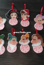christmas ornaments snow white