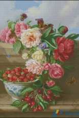 EstE 022 Still Life with Roses and Strawberries