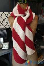 knitionary-Candy Cane Scarf by Kristen Rettig-Free