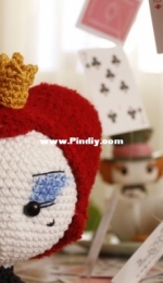 Aukillu Creative Crochet - Monica Santos Schneider - Queen of hearts - Reyna de corazones - Spanish
