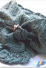 Spring Flora Scarf with Beaded Clasp by Grace Mcewen