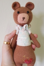 Amigurumi Bear with Love Beading