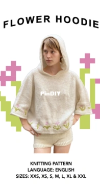 Flower Hoodie by Kamille Wenneberg