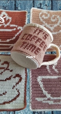 Sirmas Magic - Tanya Borissova - Coffee Potholders and coffee mug  - English