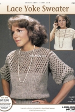 Leisure Arts 801390-Lace Yoke Sweater-Darla Sims