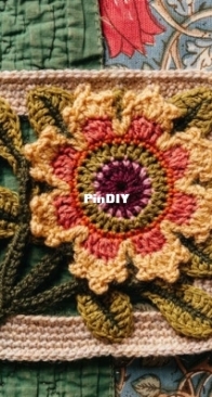 Jane crowfoot _ sunflower motif crochet pattern _ English