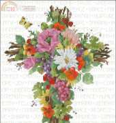 Janlynn 023-0528 Summer Floral Cross