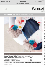 Yarnspirations- Bernat Design Studio -  Wee crochet moccasins - Free
