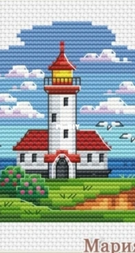 Serene Lighthouse by Maria Brovko