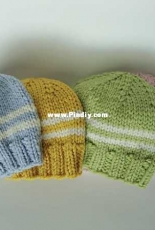 Jogless-Join Stripes Baby Hat by Larissa Gregorin-Free