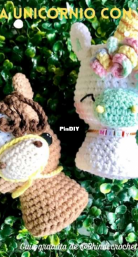 Bhindi crochet - Celeste Ronzano - Unicorn cover - Funda Unicornio - Spanish - Free