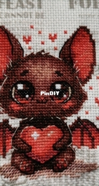 A bat with a heart