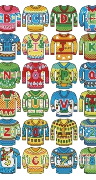 Letter Library - Christmas Jumpers by Fiona Crouch from Cross Stitcher 429 XSD