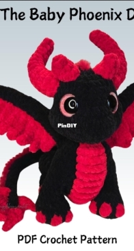 Snuggle Beans Crochet - Shannon Munro - the Baby Phoenix dragon
