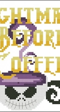 Nightmare Before Coffee by Barefoot Needleart from Just Cross Stitch - Halloween 2021 PCS + XSD