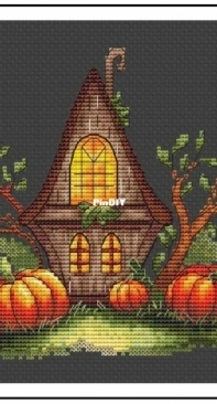 Feerique Cross Stitch - House With Pumpkins
