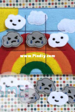 E and Me Designs - ITH Rainbow Tic Tac Toe Game