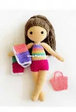 Bunnies and Yarn - Michelle Alvarez - Sol the summer doll