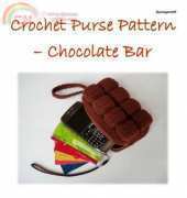 Sky Magenta - Crochet Purse - Chocolate Bar