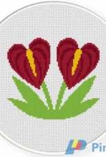 Daily Cross Stitch - Anthurium
