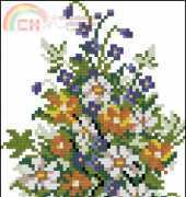 Zolotoe Runo PC-004 Daisies in vase
