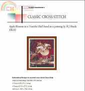 Classic Cross Stitch FR192 - Apples Blossoms in a Nautilus Shell