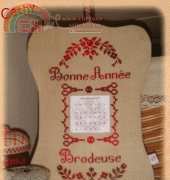 Le blog de Cathy - Calendrier Bonne année brodeuse ciseaux