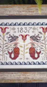 Plum Street Samplers - Mermaid Fraktur - XSD