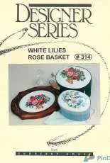 Sudberry House Designer Series #314 - White Lilies Rose Basket