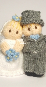 Claire Fairall Designs - Bride and Groom Wedding Bitsy Baby Dolls