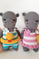 GurumiLand - Nadya Pavlova - Zuko the hippo and Yupi the hippo