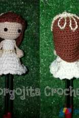 Gorjita Crochet - El Ricon de Xati - Girl Communion pen topper - Spanish