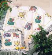 Baby Animal Quilt and Pillow from The Cross Stitcher Oct 1997