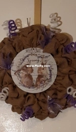 Spring burlap wreath
