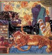 Bucilla-42447-Cats in the Sewing Room XSD