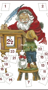 Permin of Copenhagen 34-4222 Advent Calendar XSD