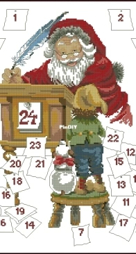 Permin of Copenhagen 34-4222 Advent Calendar XSD