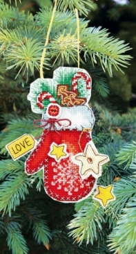 Crystal Art - T-03 - Christmas Mitten Ornament