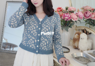 Acacia Leaf Cardigan by Sedna Yang