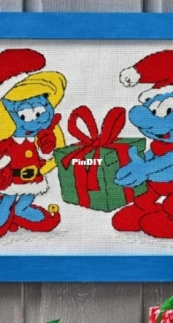 Smurfy Christmas from The World Of Cross Stitching 338 XSD
