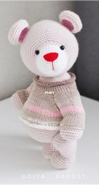 Kind Toys Patterns - Olya Joy - Olga Radost - Red nosed Bear - Russian
