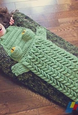 Ira Rott Designs - Ira Rott - Snappy Simon the Crocodile - Crochet Sleeping Bag Pattern