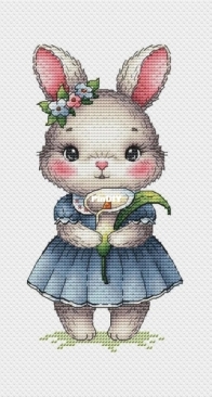 Bunny with A Flower by Svetlana Sichkar