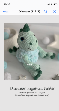 Dan Art Estonia - Olga Piliponis - Dinosaur Pajama Holder