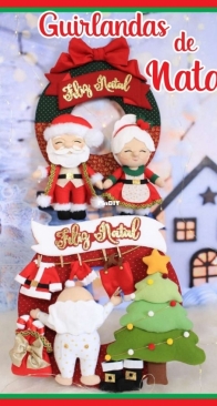 Atelie Fabrica de Feltros - Christmas Wreaths - Guirlandas de Natal - Portuguese